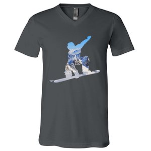 Snow Ski Boarding Sport V-Neck T-Shirt