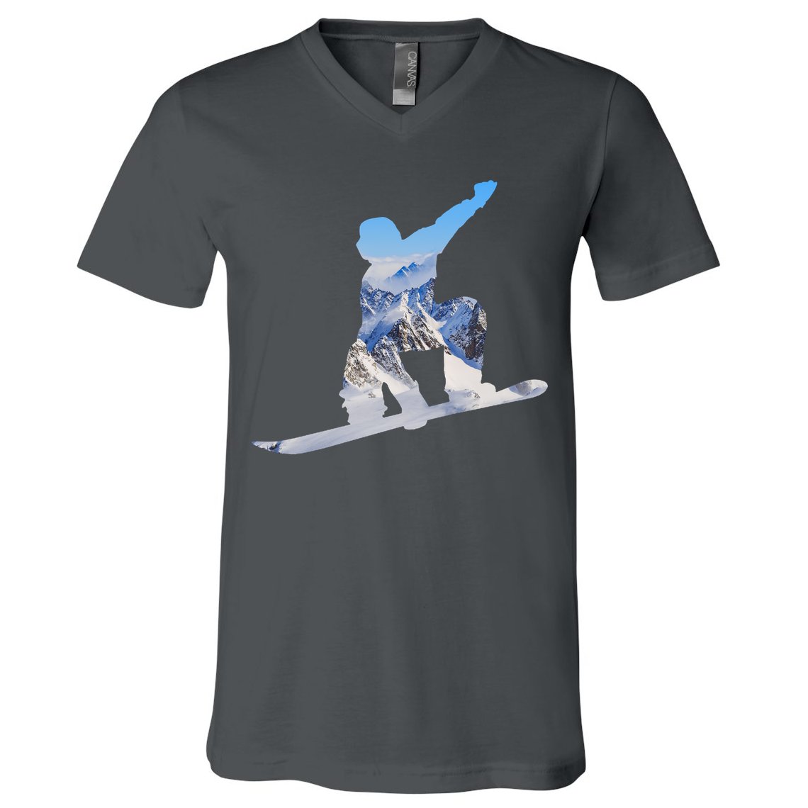Snow Ski Boarding Sport V-Neck T-Shirt
