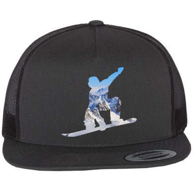 Snow Ski Boarding Sport Flat Bill Trucker Hat