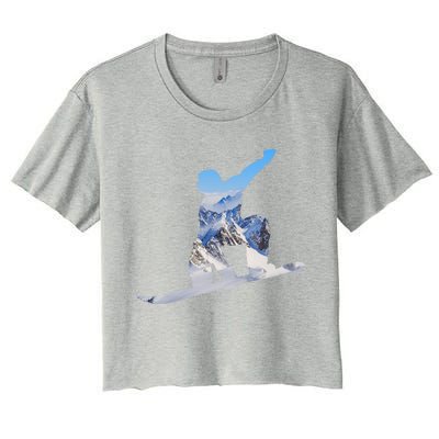 Snow Ski Boarding Sport Women's Crop Top Tee