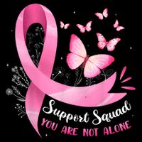 Support Squad Breast Cancer Awareness Pink Ribbon Butterfly T-Shirt