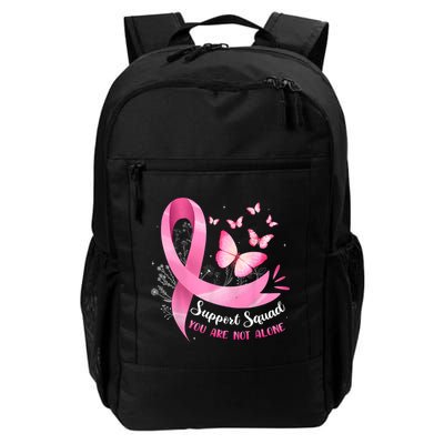 Support Squad Breast Cancer Awareness Pink Ribbon Butterfly Backpack