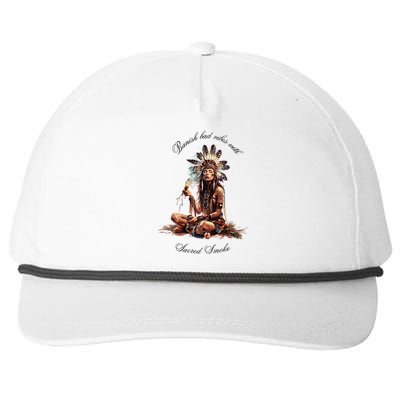 Sacred Smoke Banish Bad Vibes Snapback Five-Panel Rope Hat