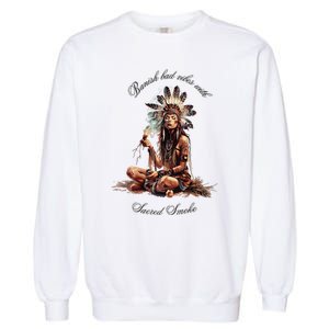 Sacred Smoke Banish Bad Vibes Garment-Dyed Sweatshirt