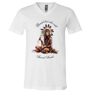 Sacred Smoke Banish Bad Vibes V-Neck T-Shirt