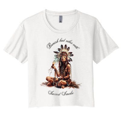 Sacred Smoke Banish Bad Vibes Women's Crop Top Tee