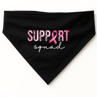 Support Squad Breast Cancer Leopard Ribbon USA-Made Doggie Bandana
