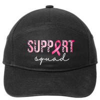 Support Squad Breast Cancer Leopard Ribbon 7-Panel Snapback Hat