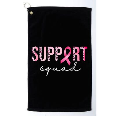 Support Squad Breast Cancer Leopard Ribbon Golf Towel