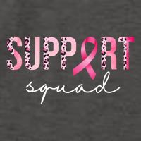 Support Squad Breast Cancer Leopard Ribbon Vector Backpack