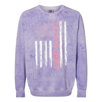 Support Squad Breast Cancer Awareness Colorblast Crewneck Sweatshirt