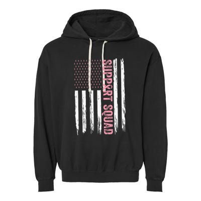 Support Squad Breast Cancer Awareness Garment-Dyed Fleece Hoodie