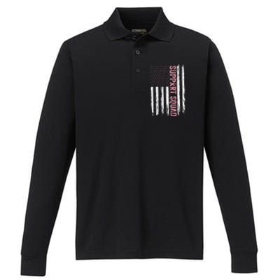 Support Squad Breast Cancer Awareness Performance Long Sleeve Polo