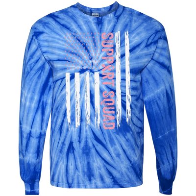 Support Squad Breast Cancer Awareness Tie-Dye Long Sleeve Shirt