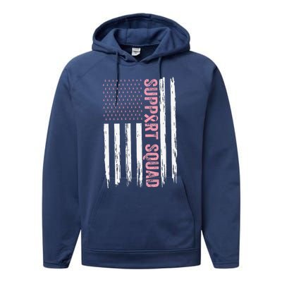 Support Squad Breast Cancer Awareness Performance Fleece Hoodie