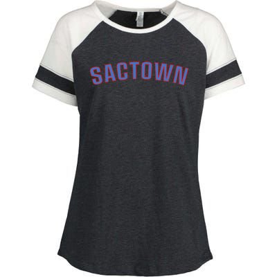 Sactown Sacramento Basketball Enza Ladies Jersey Colorblock Tee