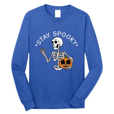 Stay Spooky Boo Cute Ghost Halloween Spooky Season Pocket Gift Long Sleeve Shirt