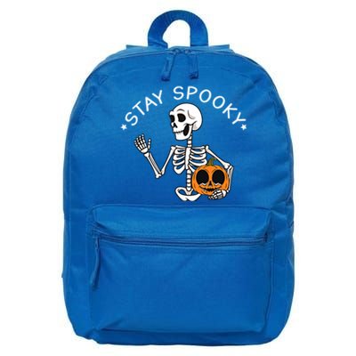 Stay Spooky Boo Cute Ghost Halloween Spooky Season Pocket Gift 16 in Basic Backpack