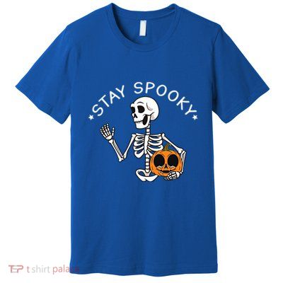 Stay Spooky Boo Cute Ghost Halloween Spooky Season Pocket Gift Premium T-Shirt