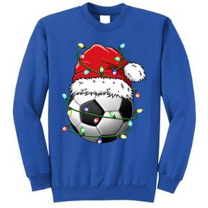 Santa Soccer Ball Sports Design Christmas Soccer Player  Tall Sweatshirt