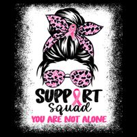 Support Squad Breast Cancer Awareness Drawstring Bag