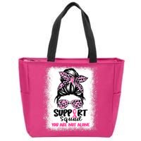 Support Squad Breast Cancer Awareness Zip Tote Bag