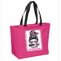 Support Squad Breast Cancer Awareness Zip Tote Bag