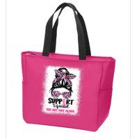 Support Squad Breast Cancer Awareness Zip Tote Bag