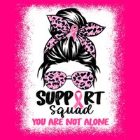 Support Squad Breast Cancer Awareness Zip Tote Bag