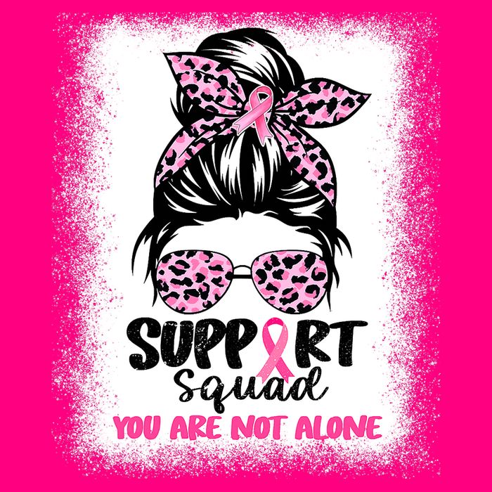 Support Squad Breast Cancer Awareness Zip Tote Bag