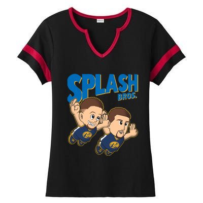 Super Splash Bros 3 Ladies Halftime Notch Neck Tee