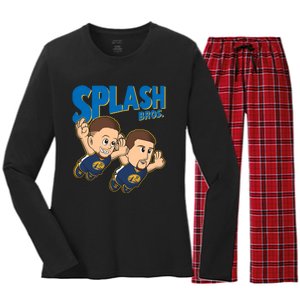 Super Splash Bros 3 Women's Long Sleeve Flannel Pajama Set 