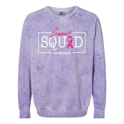 Support Squad Breast Cancer Colorblast Crewneck Sweatshirt