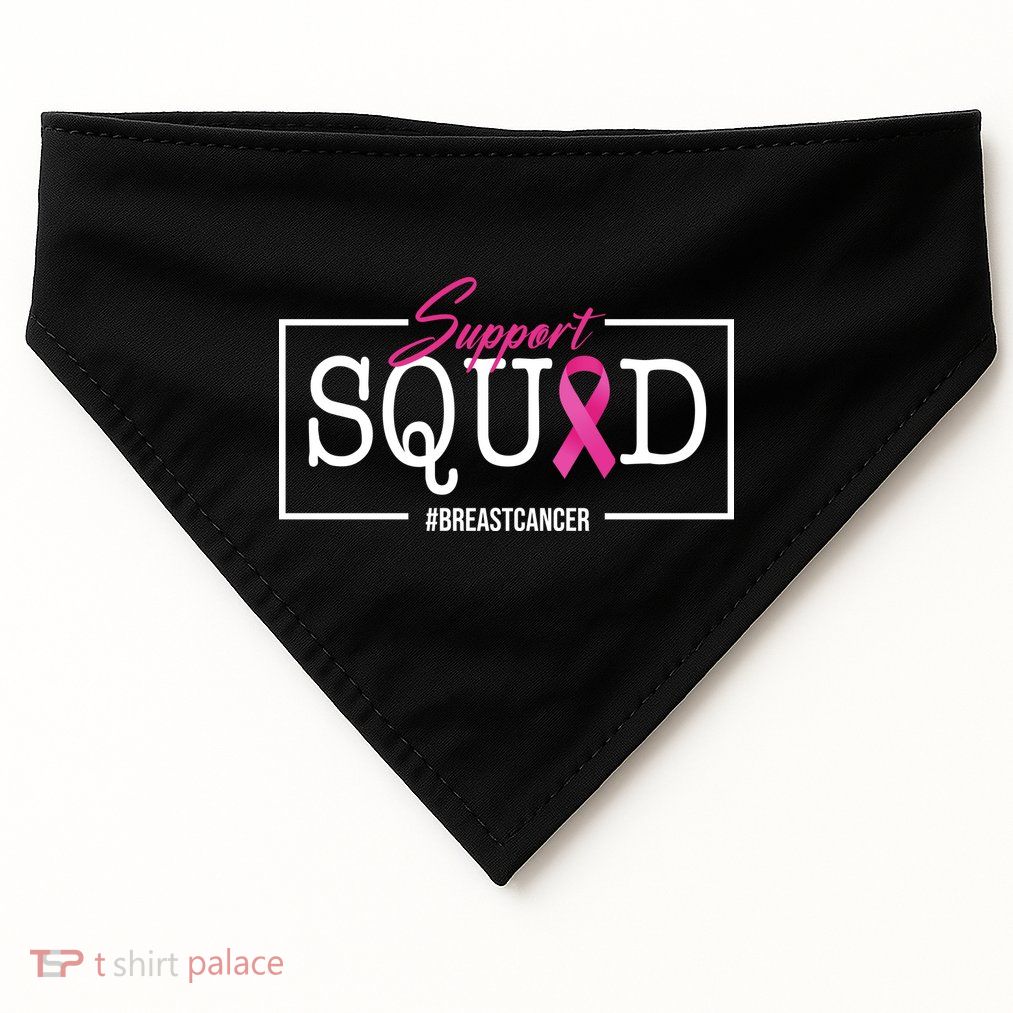 Support Squad Breast Cancer USA-Made Doggie Bandana