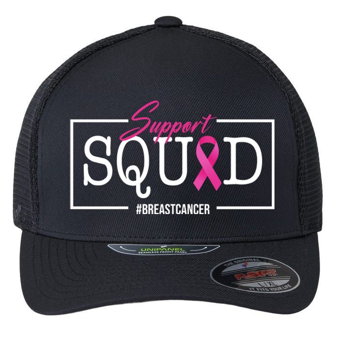 Support Squad Breast Cancer Flexfit Unipanel Trucker Cap