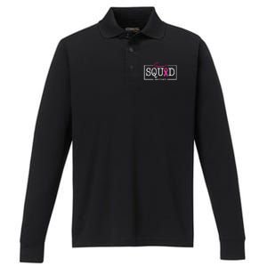 Support Squad Breast Cancer Performance Long Sleeve Polo