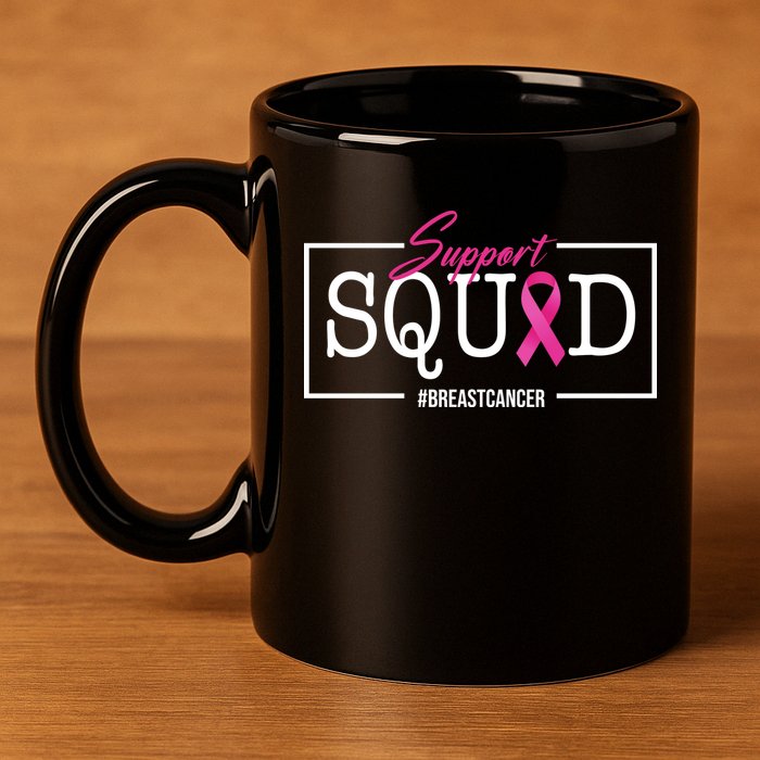 Support Squad Breast Cancer 11oz C Handle Ceramic Mug