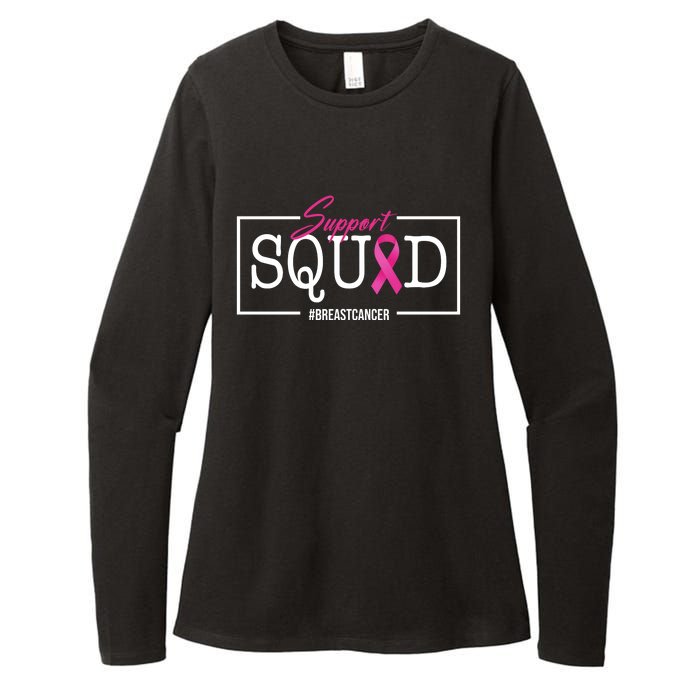 Support Squad Breast Cancer Womens CVC Long Sleeve Shirt