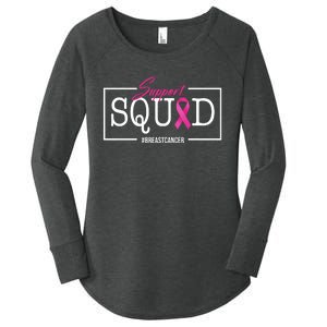 Support Squad Breast Cancer Women's Perfect Tri Tunic Long Sleeve Shirt