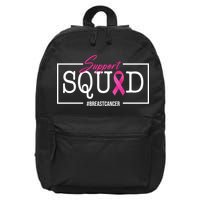 Support Squad Breast Cancer 16 in Basic Backpack
