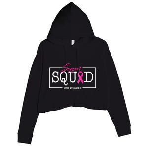 Support Squad Breast Cancer Crop Fleece Hoodie