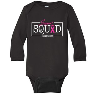 Support Squad Breast Cancer Baby Long Sleeve Bodysuit