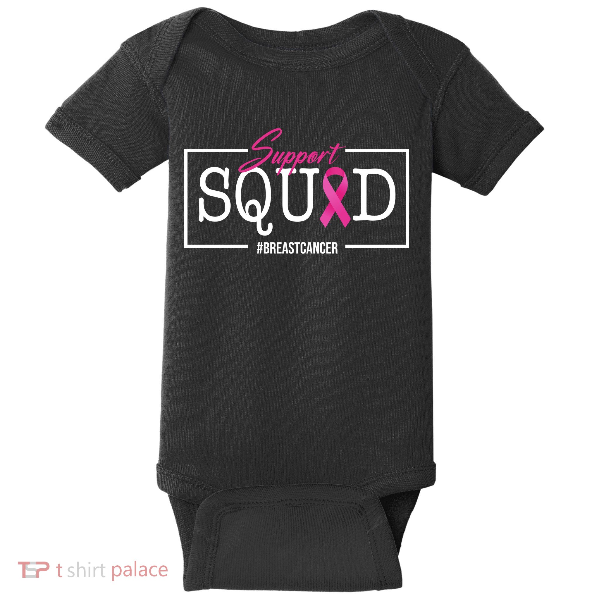 Support Squad Breast Cancer Baby Bodysuit