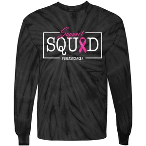 Support Squad Breast Cancer Tie-Dye Long Sleeve Shirt