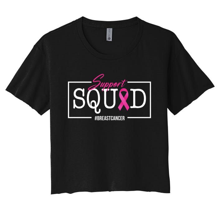 Support Squad Breast Cancer Women's Crop Top Tee