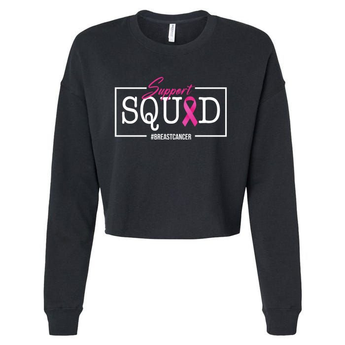 Support Squad Breast Cancer Cropped Pullover Crew