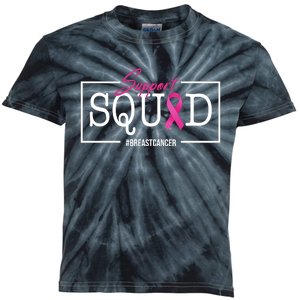 Support Squad Breast Cancer Kids Tie-Dye T-Shirt