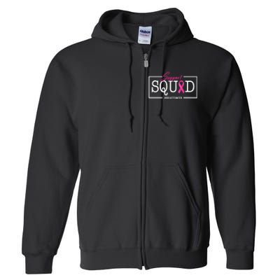 Support Squad Breast Cancer Full Zip Hoodie