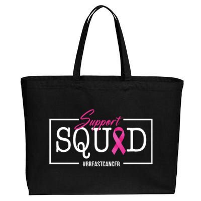 Support Squad Breast Cancer Cotton Canvas Jumbo Tote