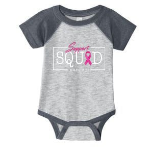 Support Squad Breast Cancer Infant Baby Jersey Bodysuit